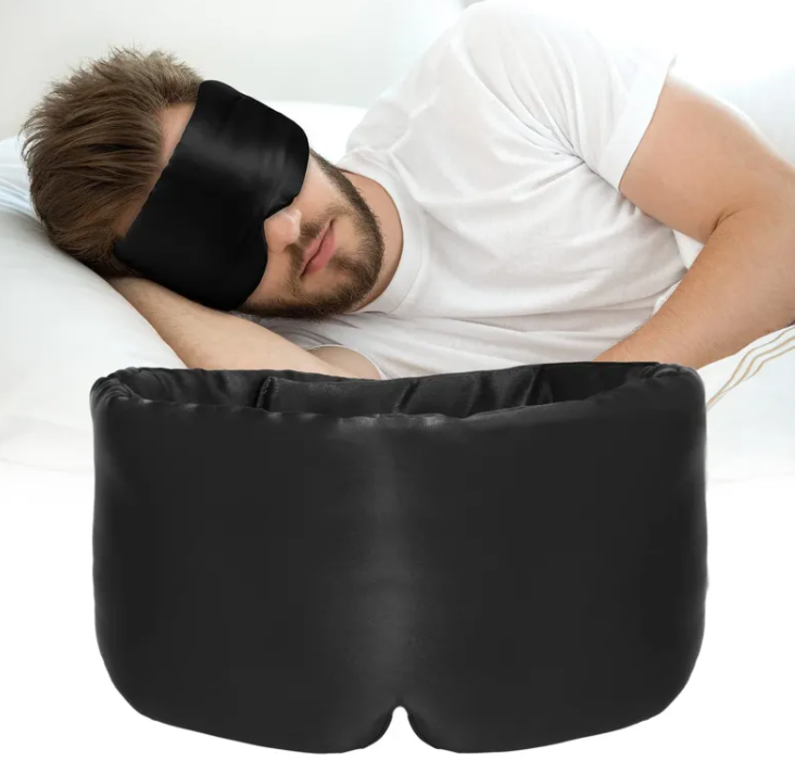 Silk-Feel Cooling Sleep Eye Mask — Blackout Comfort for Better Sleep