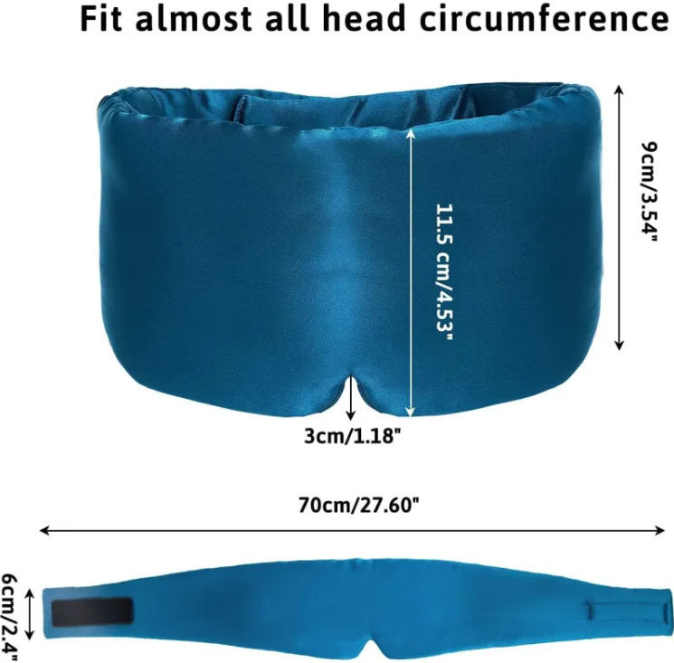 Silk-Feel Cooling Sleep Eye Mask — Blackout Comfort for Better Sleep