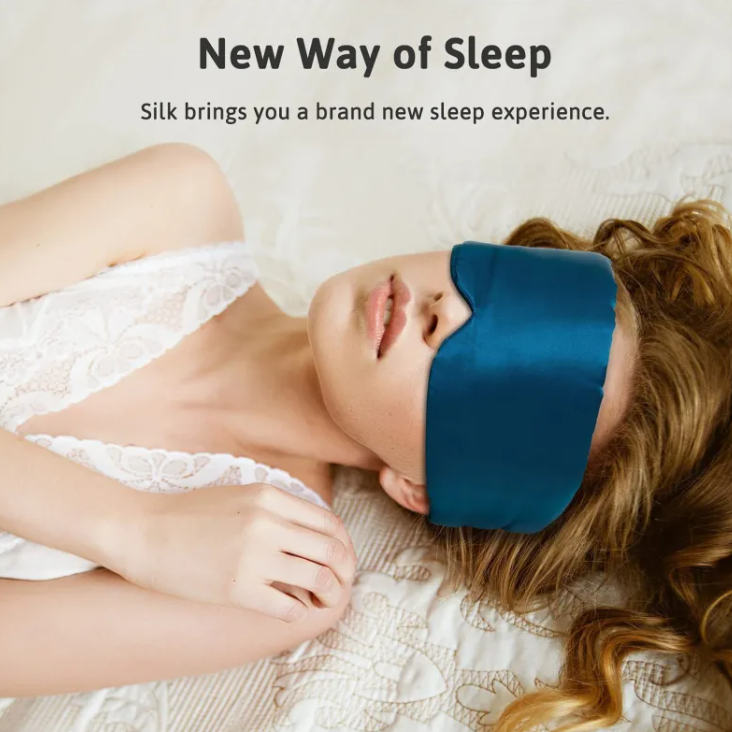 Silk-Feel Cooling Sleep Eye Mask — Blackout Comfort for Better Sleep
