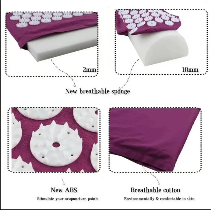 Acupressure Mat & Pillow Set — Back, Neck & Stress Relief